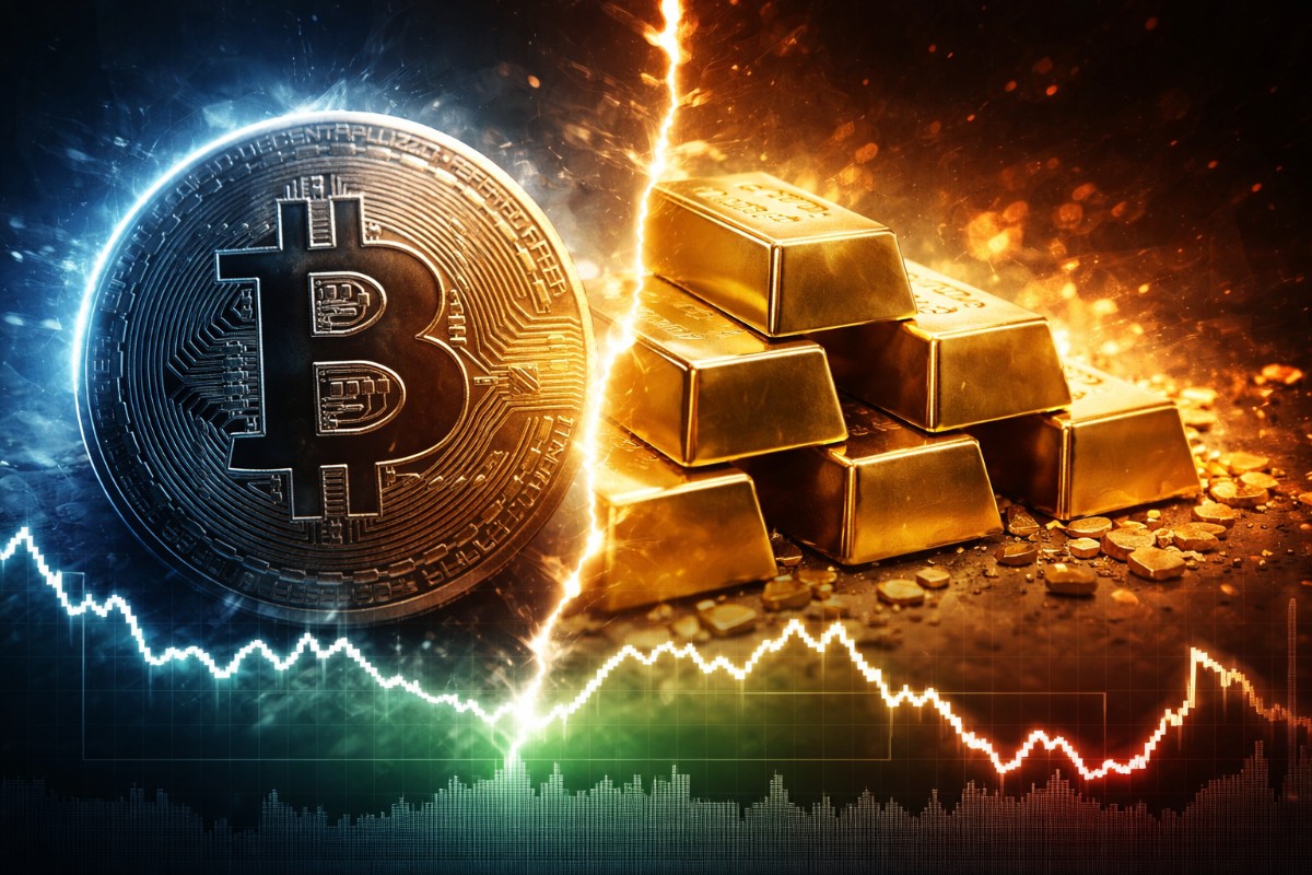 Bitcoin frente al oro: una señal técnica que solo apareció en los grandes suelos del mercado